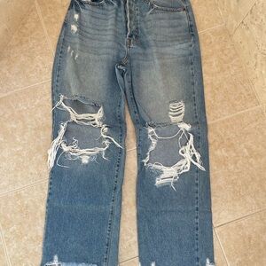 Cello Classic Blue Distressed Denim Jeans